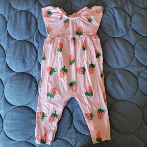 old navy | flutter-sleeve jersey jumpsuit | strawberry shortcake
